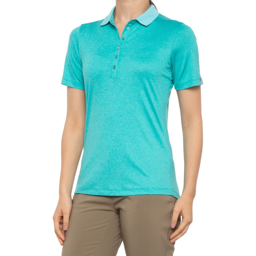 $99! Nwt Women's Kjus Golf Sofia Polo Short Sleeve Shirt - Aqua - 36 / 6 S